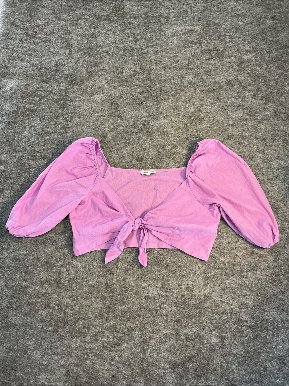 Express Purple Tie Up Crop Top Size Large B18
